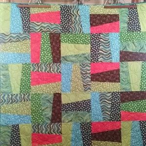 Crazy Patchwork Throw Wall Quilt